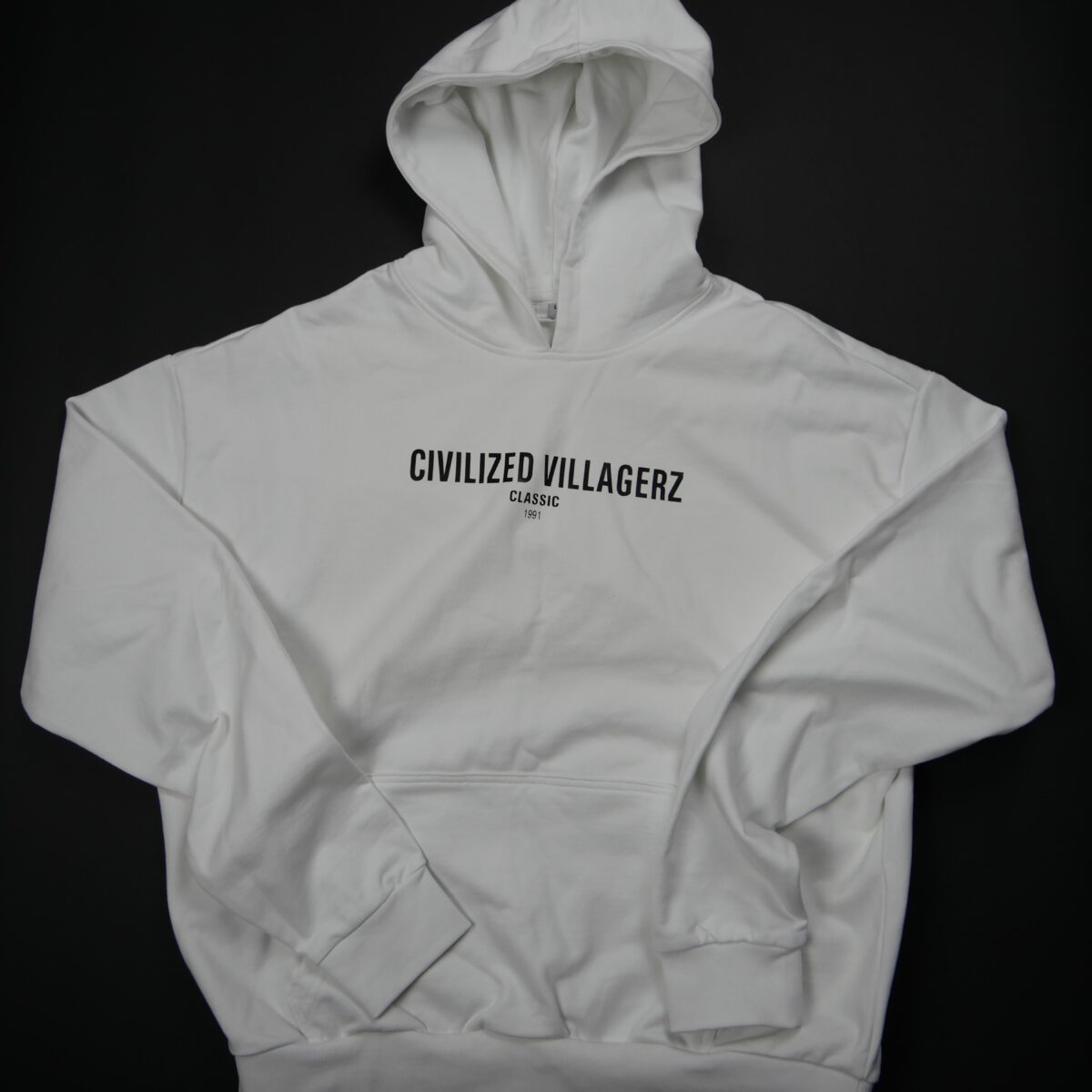 white hoodie front shot